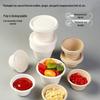 Jednorazowe pojemniki na sosy do maczania i przyprawiania - Idealne do sosu sojowego, octu, oleju chili, porcji na wynos i pakowania małych składników.