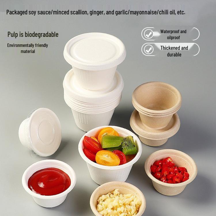 Jednorazowe pojemniki na sosy do maczania i przyprawiania - Idealne do sosu sojowego, octu, oleju chili, porcji na wynos i pakowania małych składników.