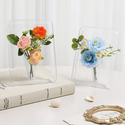 1 Stück Transparenter Transparenter Bilderrahmen Vase Valentinstagsgeschenk Dekoration Tischornament Dekor Partyzubehör Zubehör
