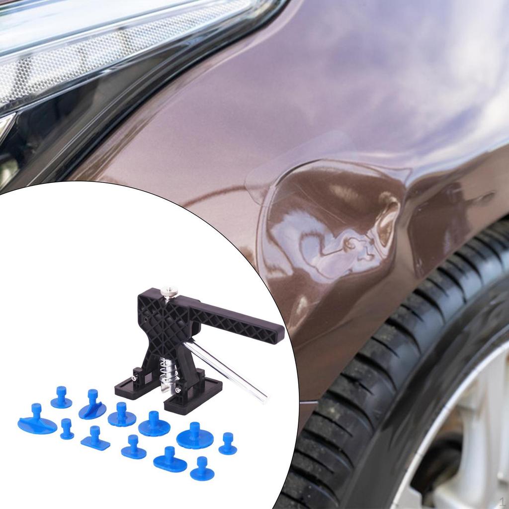 Paintless Dent Repair Set Puller for Hail Damage Dents Small Blue Spacers