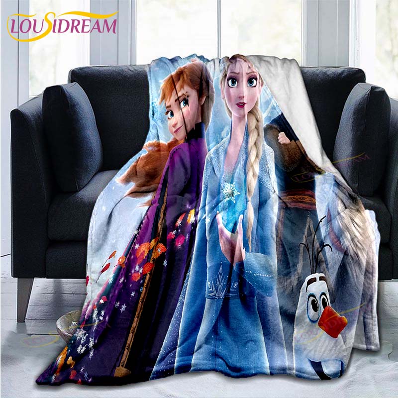 Frozen patroon plaid Deken Bank Quilt Overtrek Reis Beddengoed Outlet Plaid Deken Flanellen Deken Sprei