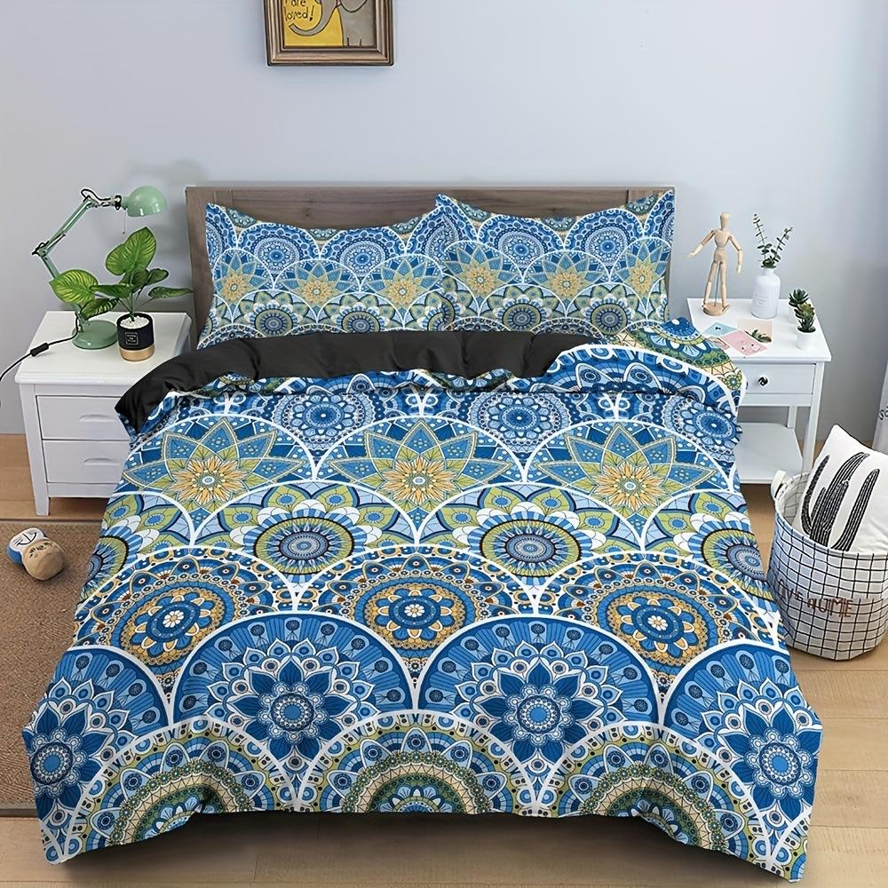 

Bed Three-Piece Set, Home Textile 90G Abrasive Cloth Printing Quilt Cover, Pillowcase, Bed Sheet Digital Printing Kit quilt cover 135*200*1 pillowcase 50*75*1