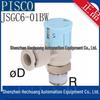 JSGC8 Speed Control Valve Connector, L-Type Elbow with Metering & Locking Mechanism