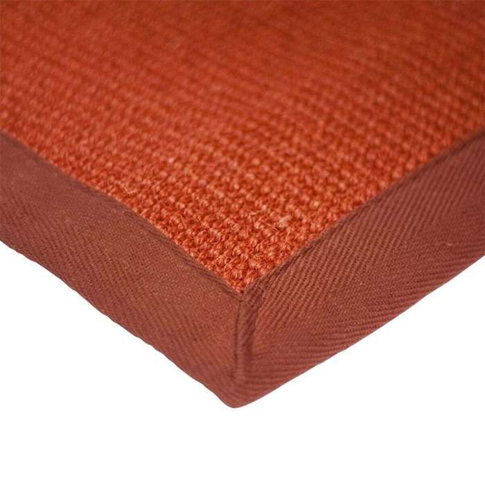 Orange Plant-inspired Jute Rug 70x110 - Bohemian Style