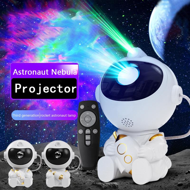 Astronaut Space Projector Light Star Projector Galaxy Night Lights with Timer and Remote Control Kids Room Atmosphere Decor