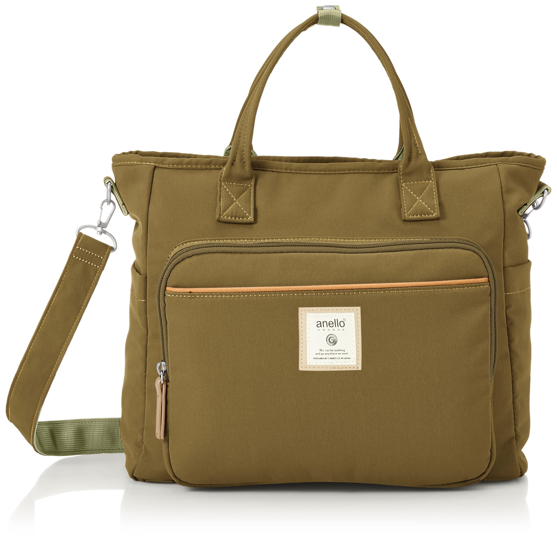 

2WAY Tote Bag Shoulder Bag A4 CINNAMON GTM0335 Olive [Anello Grande]