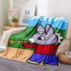 1PC Trotro Print Flannel Blanket, High Quality Comfortable for All Seasons, Home Decor, Warmth and Comfort, Perfect for Christmas Gifts229