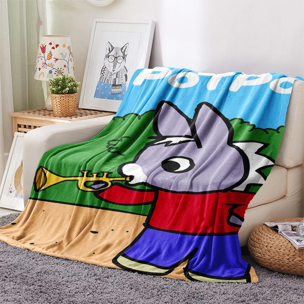 1PC Trotro Print Flannel Blanket, High Quality Comfortable for All Seasons, Home Decor, Warmth and Comfort, Perfect for Christmas Gifts229
