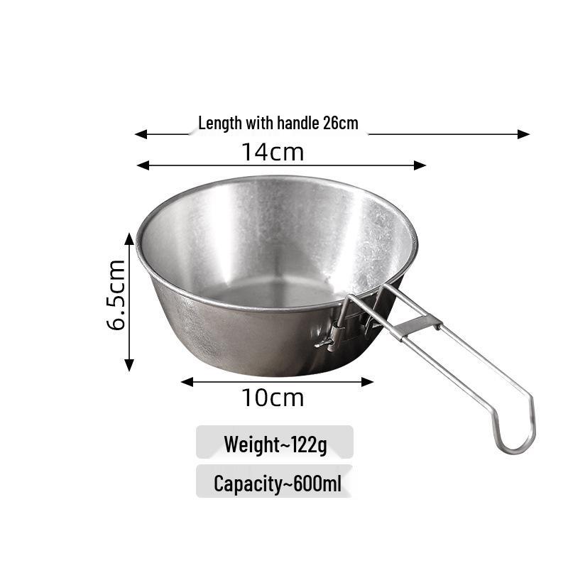 Retro Camping Foldable Cup & Bowl - Outdoor Picnic Tableware with Custom Logo