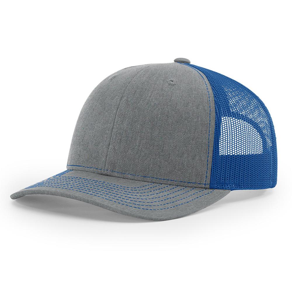 Custom 3D Embroidery Logo Baseball Dad Cap Richardson 112 Trucker Hat with Mesh Cap & Leather Patch Common Fabric Feature