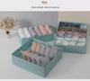 Morandi Fabric Underwear Storage Box - 3-in-1 Organizer for Bras, Socks, and More
