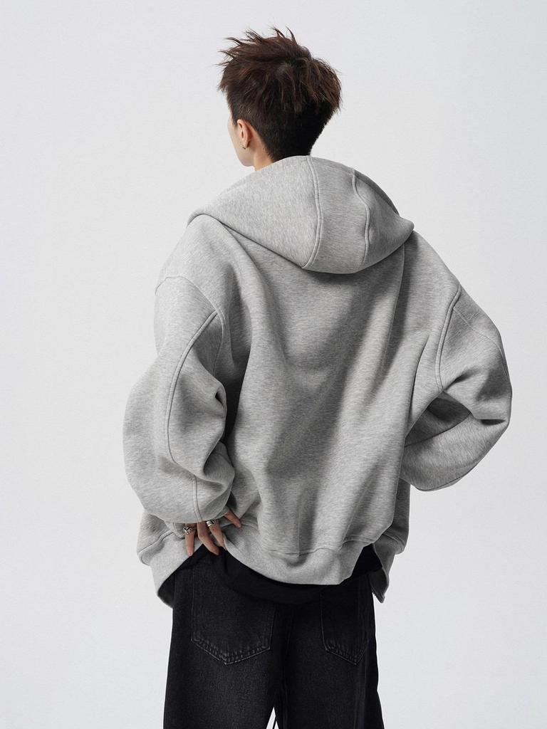 Vintage Quick-Return Unisex Loose Fit Zipper Hoodie Sweatshirt