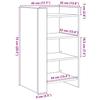 VidaXL Buffet noir 45x35x75 cm bois d’ingénierie, armoire, armoire latérale, armoire de rangement, armoire, placard, buffet 848382