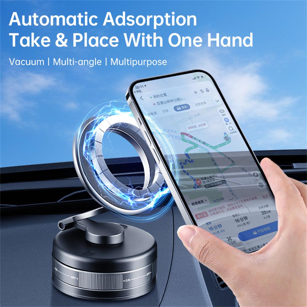 S11 Dashboard Magnetic Car Phone Holder 360° Rotation Foldable Alloy Mobile Phone Mount