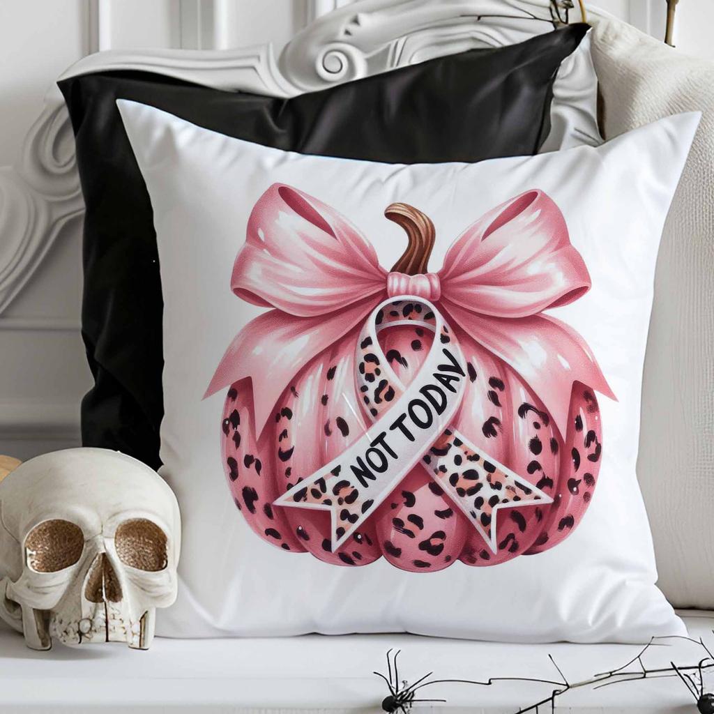 1pc Pink Halloween Cushion Cover Cute Ghost Pumpkin Witch Print Washable Cover Halloween Them Party Living Room Bedroom Decor