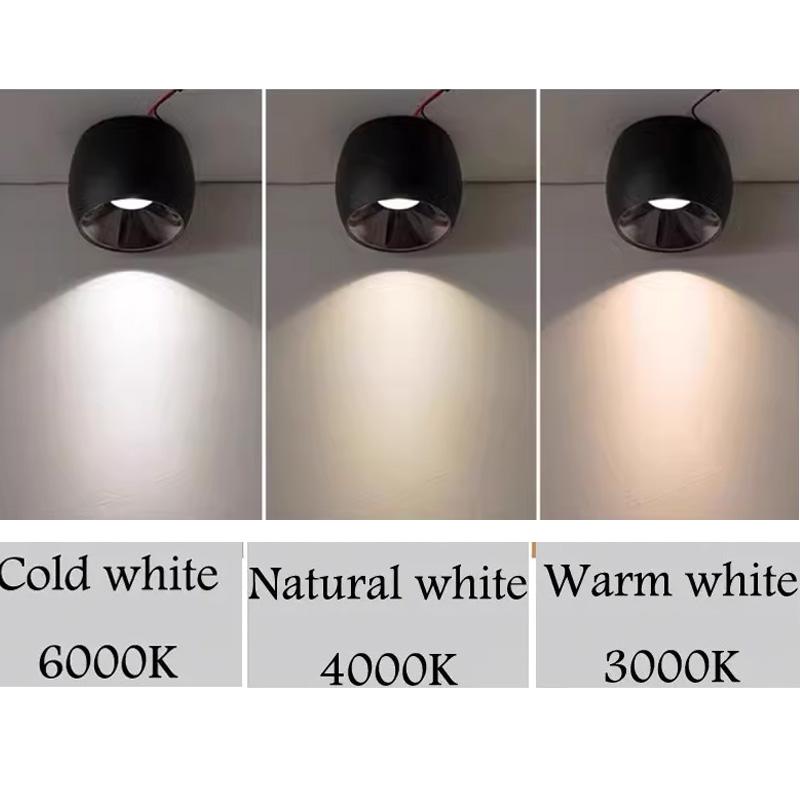 Dimmbarer 7W 10W 15W Aufbau COB Strahler LED Downlight, Hintergrundwandbeleuchtung AC85-265V LED Strahler Deckenleuchte