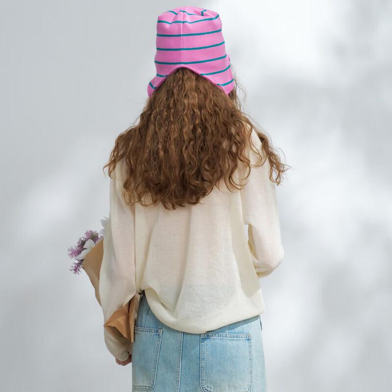 Korean-Style Loose Cartoon Print Knit Sweater