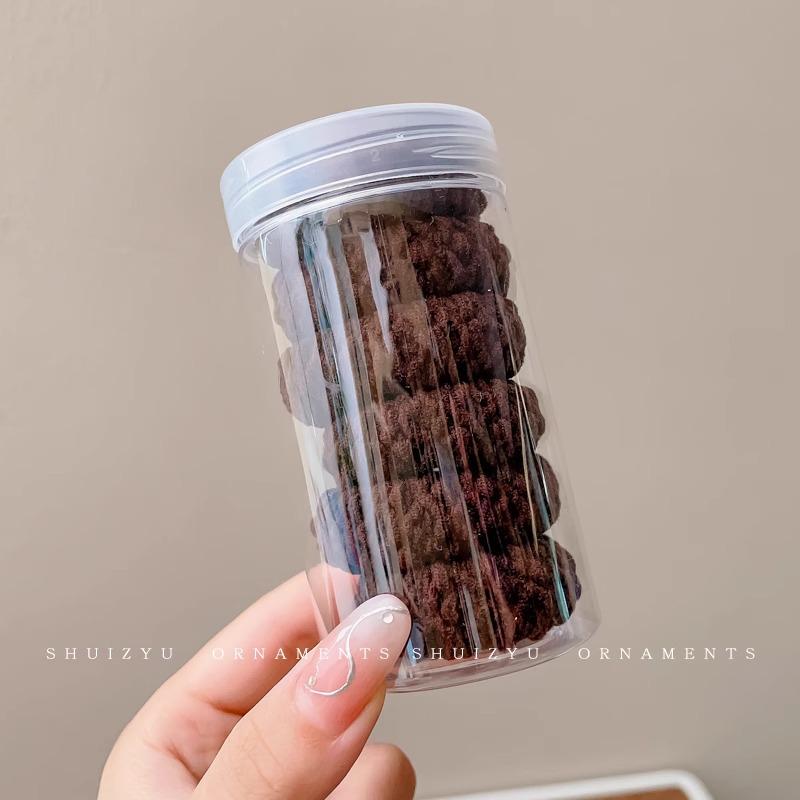 Kleiner Bär Hochelastisches Kaffee-Haargummi für Frauen und Mädchen - Langlebig, Schlicht und Elegant