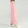 Women's Multi Pocket Drawstring Straight Tube Slimming, Wide Leg Mopping, Solid Color Pants