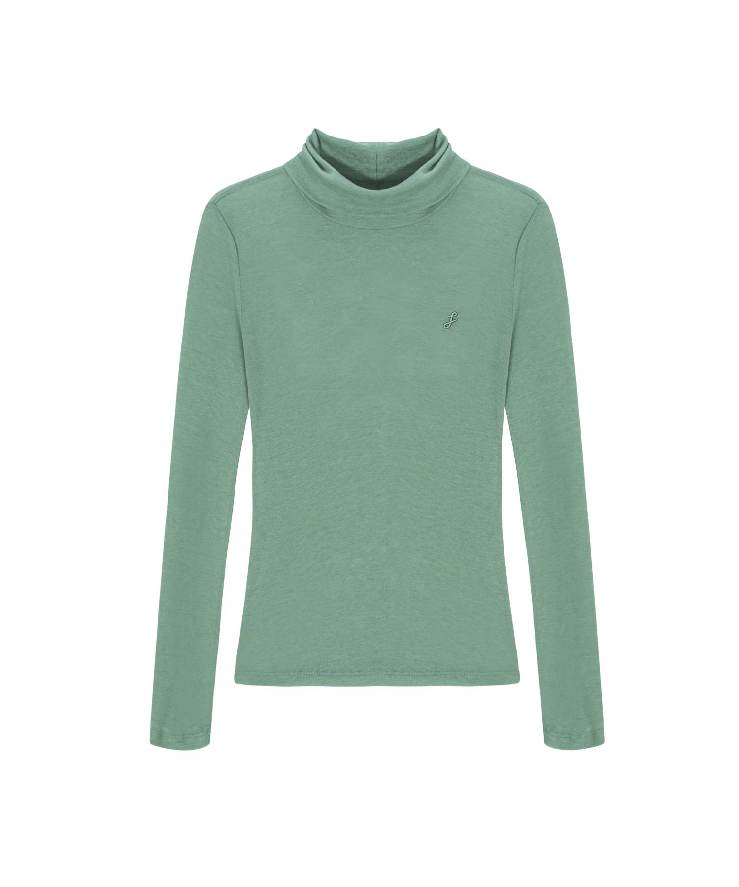 Ray Avery Wool Tencel Turtleneck T-Shirt (Green) 66