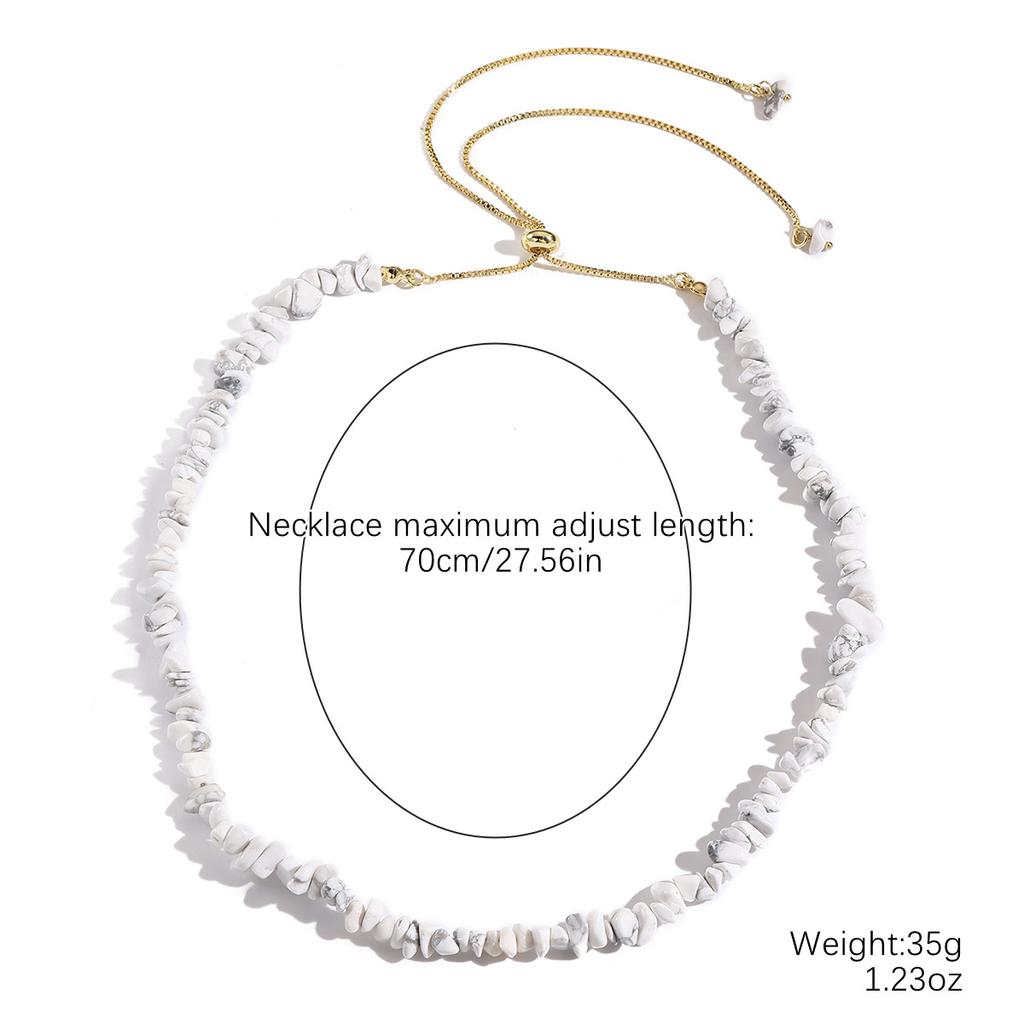Collier pour Femmes Bijoux Collier Pendentif Formé Féminin Simple Mode Irrégulier Pierre Colorée Bracelet Ensemble Collier Collier Élégant