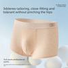 Men's Spring and Autumn Simple Pure Color Cotton 7A Antibacterial Mid Waist Flat Angle Briefs