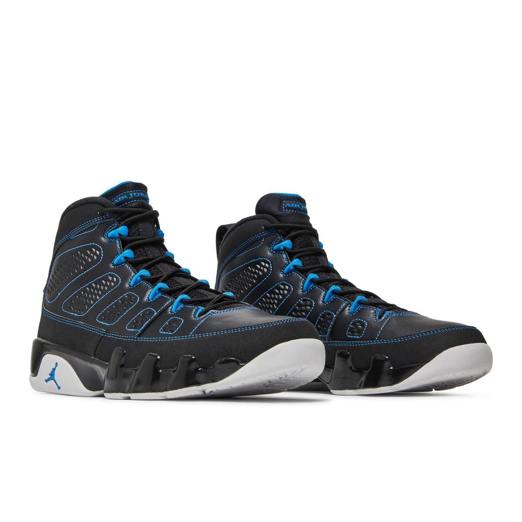 Air Jordan 9 Retro 'Photo Blue' (Unisex) Schwarz / Weiß-Photo Blue Vintage Basketballschuhe 302370 007