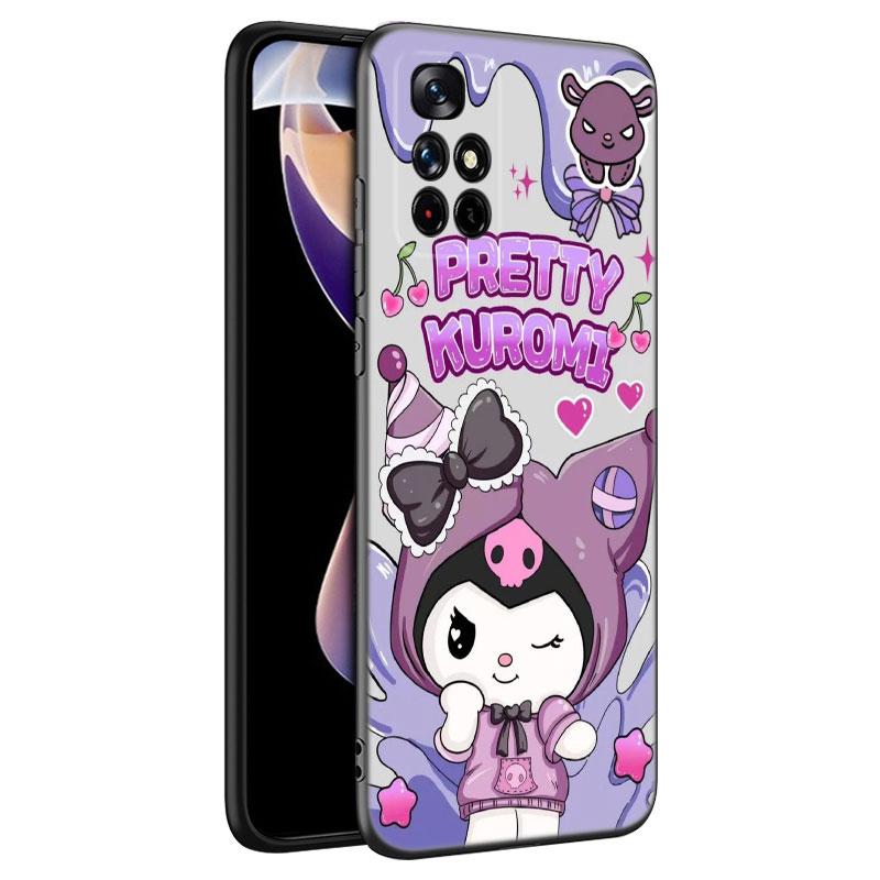 Carina Cover Nera in Silicone Sanrio Kuromi per Telefono Xiaomi Redmi Note 10 11 11S 12 13 4G 8 9 11T Pro 5G Plus 8T 9S 10S 12S
