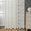 White Embroidered Peach Blossom Sheer Curtains, Semi-Transparent  for Bedroom and Living Room, Living Room Drapes | Elegant Window Treatment |