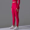 Nahtlose High-Waist Yoga-Hose mit Po-Lifting für Damen - Unifarbene Fitness- und Laufbekleidung