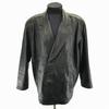 INIZIO/Genuine Lamb Leather Coat/Outerwear/M/Black/Double/Fully Lined/Quilted Lining/Inner Pocket/Big Silhouette(USED)