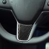 Für Tesla Model 3 Y 2017-2025 Auto Lenkrad Panel Abdeckung Zierleisten Aufkleber Rahmen ABS Kohlefaser Modifikationszubehör
