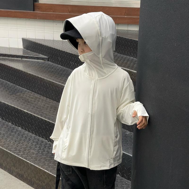 Children's Sunscreen Clothes, Boys and Girls UV Protection Upf10 Baby Ice Silk Breathable Sunscreen Clothes, Air-conditioned Shirts and Jackets