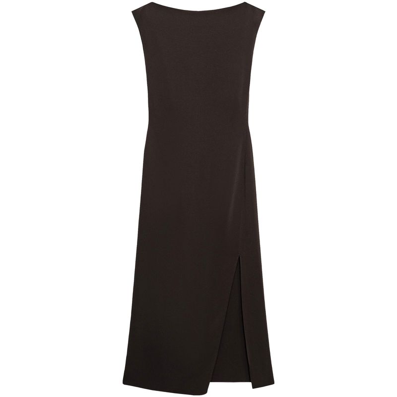 

Zaprha 2025 Summer New Royal Sister Style Sleeveless Slim fit Long Dress Sheath Slimming Temperament 3332376 Dark brown L