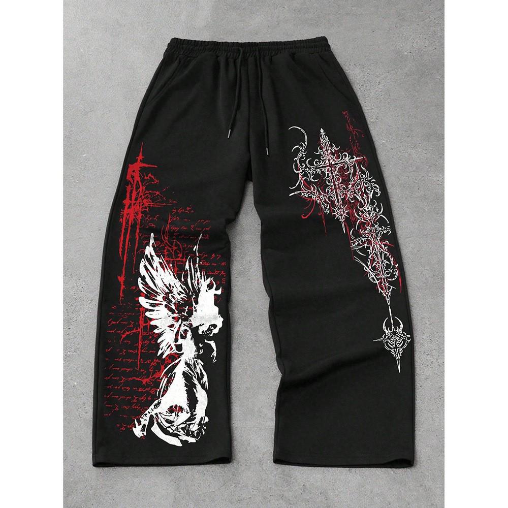 Pantaloni de Catifea Casual Trendy Hip Hop pentru Bărbați, Croială Largă