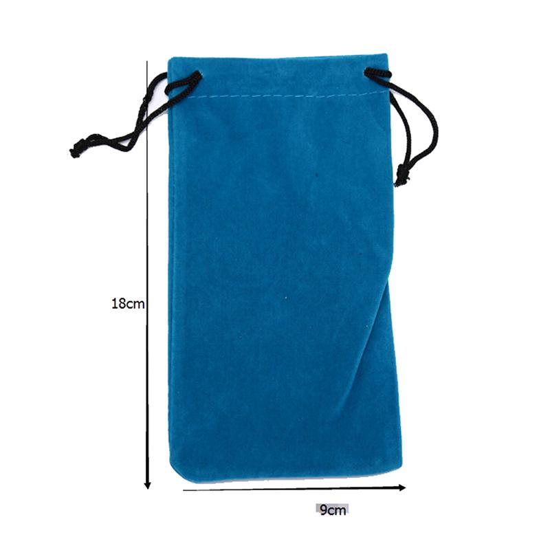 Sunglasses pouch soft eyeglasses rope bag glasses case wholesale waterproof leather plastic Random