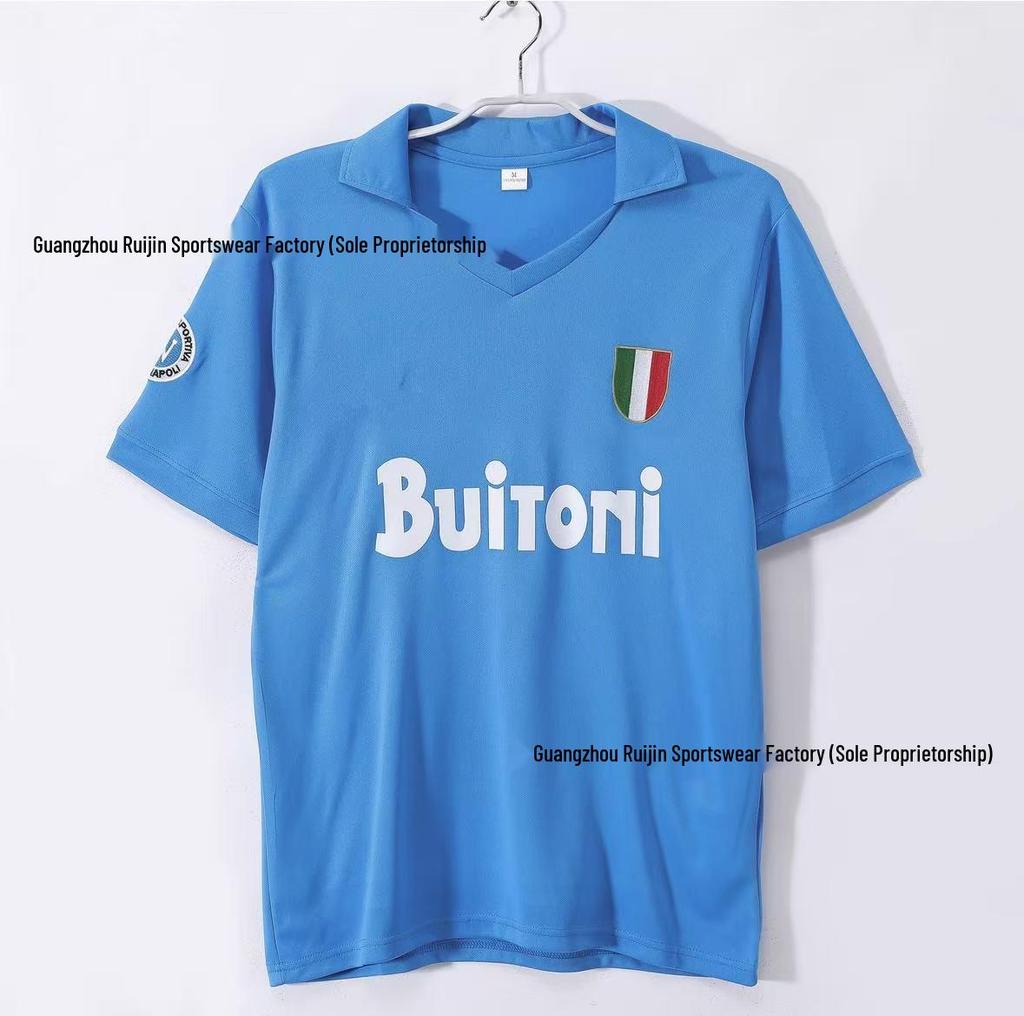 Maglia da Calcio Retrò Uomo AC Milan/Inter Milan/Juventus - Manica Corta Estiva, Ampia e Traspirante.