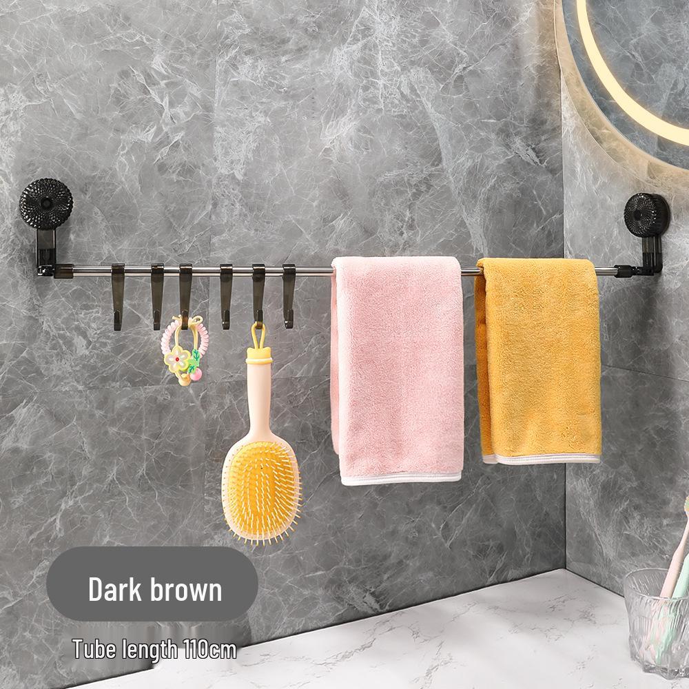 Punch-Free Retractable Suction Cup Towel Rack & Shelf прозрачный/серый