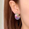 Punk Big Waterdrop Acrylic UV AB Dazzling Illusory Smooth Stud Earrings for Women Hyperbole Geometry Party Jewelry Gift