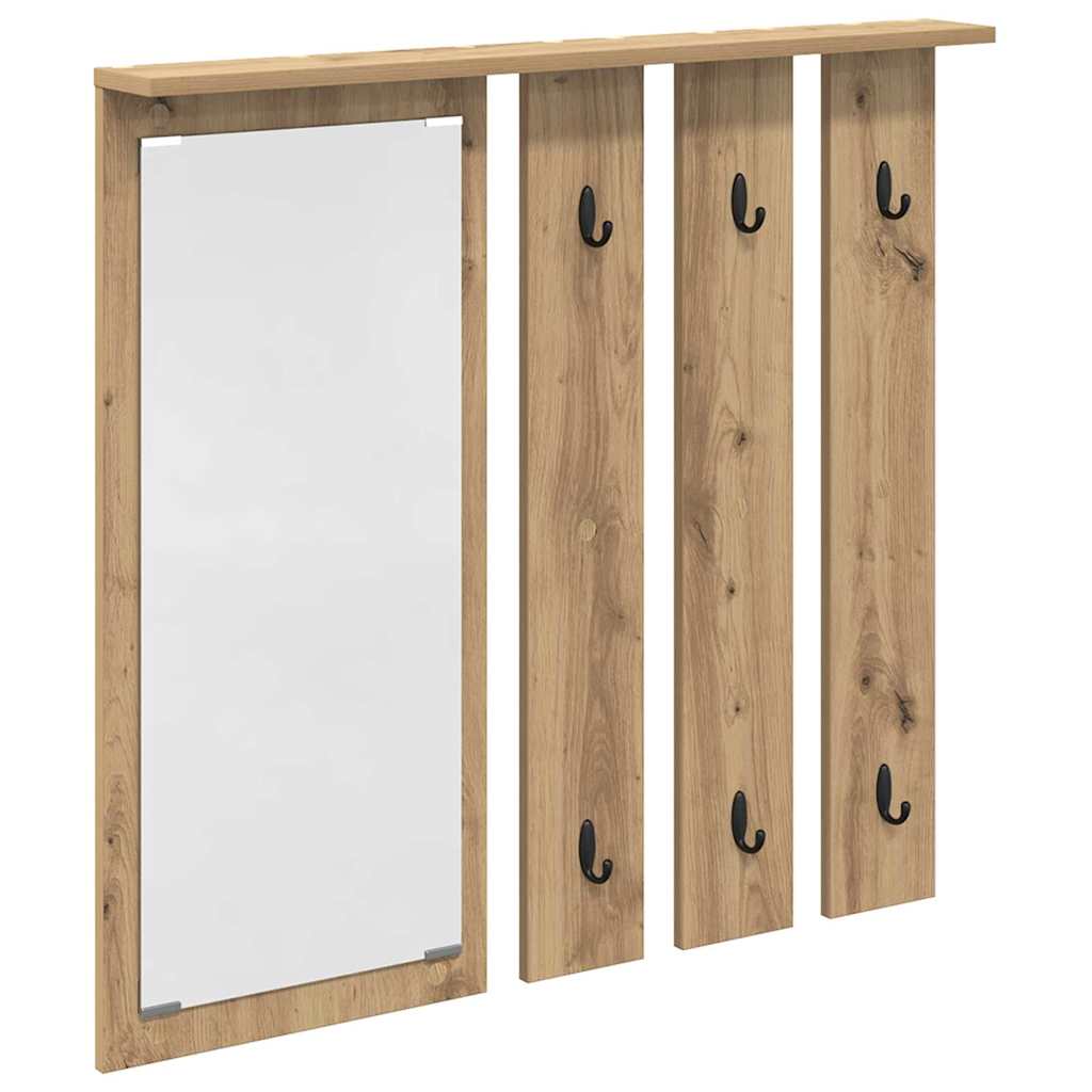 Wall Mounted Coat Rack Artisan Oak 84 x 10 x 80 cm