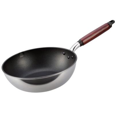 Hokuriku Aluminum Deep Frying Pan 26cm Gas Stove Lightweight Cast Style Light Made In Japan [For Only] Teflon-coated