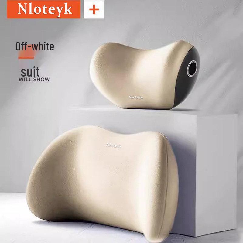 Car Memory Foam Neck & Lumbar Support Pillow Set: Ergonomic Headrest, All-Season Seat Back Cushion