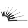 9pcs Roll Pin Punch Set Hardened Steel Removing Pin Punch Tool with Red Storage Pouch For Watch Repair Jewelry Craft