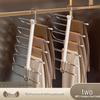 Multi-functional Non-slip Folding Pants Rack with Clips for Wardrobe Storage
