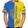 Fashion Men's Crew Neck Short Sleeve 3D Flag Color Printing Flag Short Sleeve Crew Neck T-Shirt