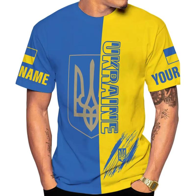 Fashion Men s Crew Neck Short Sleeve 3D Flag Color Printing Flag Short Sleeve Crew Neck T-Shirt XS