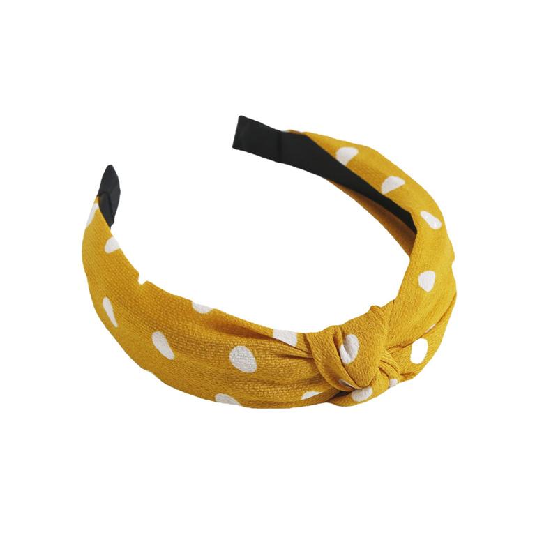 Fashion Women's And Girls Polka Dots Print Headband With Center Knot for Ladies Daily Casual Hair Accessories