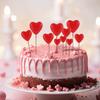 20 Stück 3D Herzform Kuchenaufsatz Mix Größe Liebe Kuchenkugeln Valentinstag Cupcake Flagge Hochzeit Geburtstagsfeier Deko Babyparty