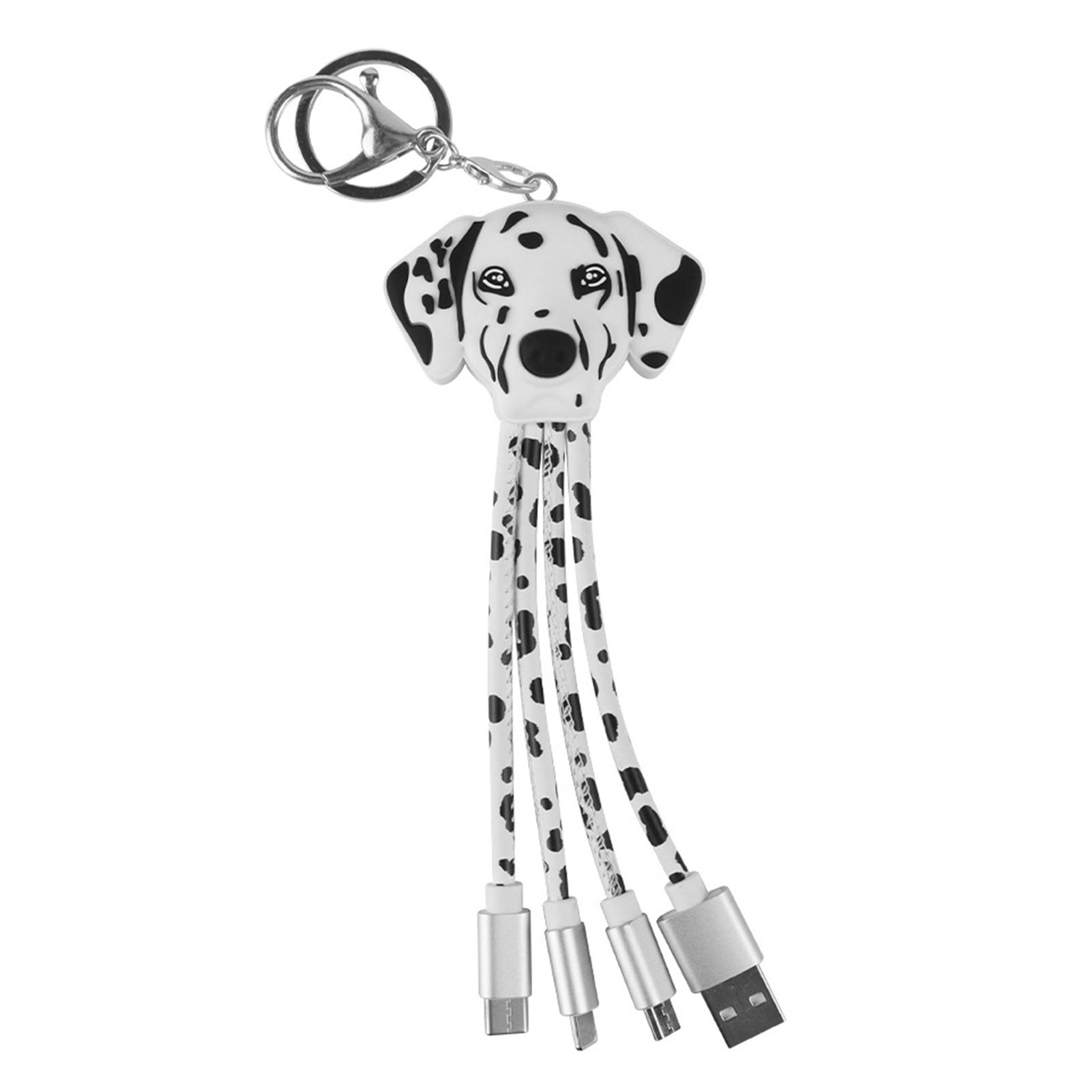 

3 In 1 Multiple Charging Cable Portable Multi Charging Keychain With Micro/L/Type C 3 In 1 Charging Cable For Travel On-The-Go 1pcs белый