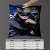 Satoru Gojo Anime Pillow Covers Cartoon Sofa Decorative Home Double-Sided Printing Short Plush Cute Cushion Cover
